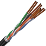 Proterial Category 5e OSP Cable, Black Cable, White, Green, Red, Blue Cables