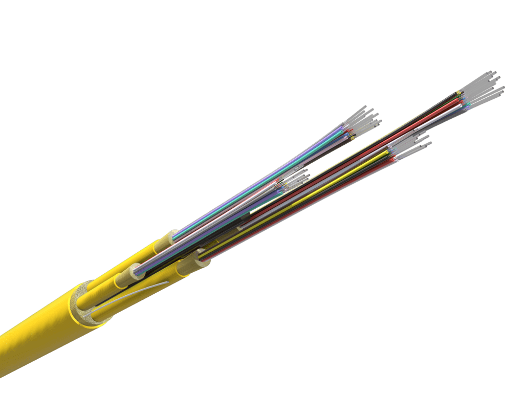 Proterial Indoor Tight Buffered Multi-Unit Plenum Gold Cable, Red, White, Yellow, Blue Cables